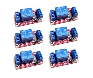 BuxiuGK 6 Pezzi 12V Modulo Relè a 1 Canale Relè elettromeccanici Modulo con fotoaccoppiatore Trigger alto e basso a canale singolo