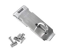 BuxiuGK Chiusura Lucchetto Hasp Serratura Della Porta Hasp in acciaio INOX 304 4 Pollici Con viti Applicare Mobili Armadietto Cassetto Armadio e Armadio - Argento