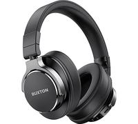Buxton Cuffie Bluetooth senza fili con riduzione del rumore - 22 ore di autonomia con microfono integrato ottimizzato per chiamate telefoniche, Google Assistant e Alexa - Nero 9800