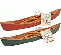 BUY LOW SELL LOW Replica in miniatura di canoa in legno con pagaie (1 pezzo) 28 cm