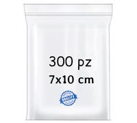 BUY SAFE - Sacchetti Plastica Richiudibili, Sacchetti Ermetici per Alimenti, Vestiti e Oggetti con Chiusura a Cerniera, Buste Trasparenti Richiudibili Resistenti e Riutilizzabili, 7x10-300 Pz