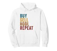 Buy, Sell, HODL, Repeat - Crypto Investing Vintage Felpa con Cappuccio