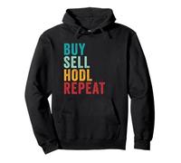 Buy, Sell, HODL, Repeat - Crypto Investing Vintage Felpa con Cappuccio