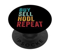 Buy, Sell, HODL, Repeat - Crypto Investing Vintage PopSockets PopGrip Adesivo
