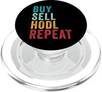 Buy, Sell, HODL, Repeat - Crypto Investing Vintage PopSockets PopGrip per MagSafe