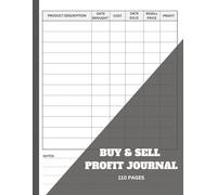 Buy & Sell Profit Journal: Keep Track of Your Products and Prices | Garage Sale Logbook