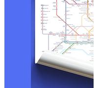 buyartforless London Underground Transit Map 36x24 - Poster da viaggio in Inghilterra