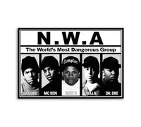 Buyartforless - Poster decorativo da parete su tela, motivo: cubi di ghiaccio MC Ren Eazy-E Yella Dr Dre, poster decorativo da parete e arte moderna per camera da letto, 20 x 30 cm