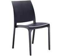 buybuy Kit Sedie Roma in PP, robusta e moderna, impilabili KITROM001 (12, Nero, 47x51x80)