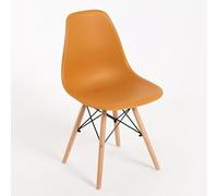 buybuy Sedia GENOVA in PP con piedi in legno di faggio e metallo Arancione GEN001O