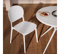 BUYBUY Sedia Torino in PP , robusta e moderna, impilabili Bianca TOR001W