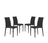 buybuy Sedie In Plastica Da Giardino E Da Esterno Polipropilene Stile Rattan Da Terrazza Grigio Impilabili Set Da 4