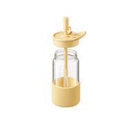 BUYDEEM Portable Glass Straw Bottle 550ml, model DG425, color Mellow Yellow