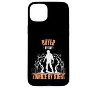 Buyer by Day Zombie by Night Divertente Halloween Creepy Retail Custodia per iPhone 15 Plus