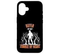 Buyer by Day Zombie by Night Divertente Halloween Creepy Retail Custodia per iPhone 16