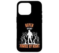 Buyer by Day Zombie by Night Divertente Halloween Creepy Retail Custodia per iPhone 16 Pro