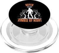 Buyer by Day Zombie by Night Divertente Halloween Creepy Retail PopSockets PopGrip per MagSafe