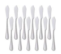 Buyer Star Coltelli da pesce da 12 pezzi, set di coltelli in acciaio inossidabile Servizio da tavola in argento per cucina domestica e ristorante, lavabile in lavastoviglie