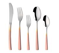 Buyer Star Gradient Rose Gold Silverware Set 20 Pezzi Metallo Acciaio Inox Posate Set Riutilizzabile Dinnerware Posate Set