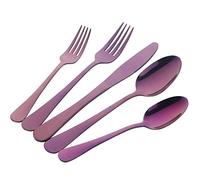Buyer Star Posate 20 pezzi di stoviglie Viola Utensili per 4 persone Posate Purple