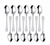 Buyer Star Set di 12 Posate in Acciaio Inox, con coltelli, forchette, cucchiaini da Dessert, cucchiaini da tè, Silver, 5.71 Inches (14.50 cm)