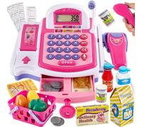 BUYGER Grande Registratore di Cassa Giocattolo per Bambini con Stampante per Ric