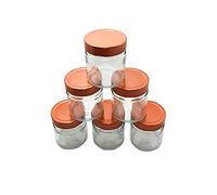 Buyglass Vaso CC 212 Diametro 70 con Tappo Color Rame, Venduto in pacchi da 6 Pezzi, Adatto a Contenere marmellate ed Altre delizie.