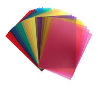 BUYGOO 24 filtri trasparenti in gel per illuminazione a correzione del colore - foglio di plastica colorato con filtro luce gel, 20,5 x 23,8 cm, 8 colori assortiti