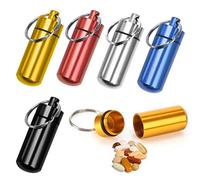 BUYGOO 6PCS Portapillole impermeabile in alluminio per antidolorifici, compresse antifreddo, statine, vitamine