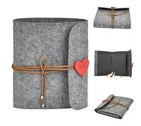 BUYGOO Album Fotografico Personalizzabile 60 Pagine Fai Da Te 19.5*18.5cm - Scrapbooking Vintage Nere - Regali per Laurea, Valentino, Anniversari