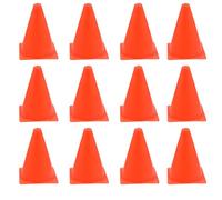BUYGOO Coni Calcio Allenamento Coni Sport Arancione 12PZ Coni Allenamento Coni Marcatori, Traffico Coni Stradali, Coni Sport con Materiale Ambientale per Calcio Giochi o Addestramento del Cane