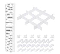 BUYGOO Divisori per Cassetti Grande Kit 10Sets Separatori per Cassetti Regolabile in Plastica Divisori per Cassetti Regolabili Divisori Griglia Cassetto Organizzatore Cassetti Divisori Stanze Ufficio