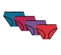 Buyless Fashion Girls Mutandine Senza Etichetta Intimo in Morbido Cotone con Rifiniture Colorate (Confezione da 4) - BW14-GA-2-3