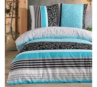 Buymax® Copripiumino Matrimoniale 200x220 100% Cotone 3 Pezzi Copripiumino - Set Biancheria da Letto 200 x 220 cm con 2 Federe 80x80 cm, Copripiumino Renforcé ÖKO-TEX con Cerniera