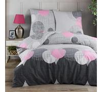 Buymax® Copripiumino Matrimoniale 200x220 100% Cotone 3 Pezzi Copripiumino - Set Biancheria da Letto 200 x 220 cm con 2 Federe 80x80 cm, Copripiumino Renforcé ÖKO-TEX con Cerniera