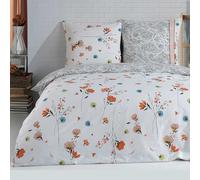 Buymax® Copripiumino Singolo 155x220 100% Cotone 2 Pezzi Copripiumino - Set Biancheria da Letto 155 x 220 cm con 1 Federe 80x80 cm, Copripiumino Renforcé ÖKO-TEX con Cerniera