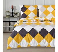 Buymax® Copripiumino Singolo 155x220 100% Cotone 2 Pezzi Copripiumino - Set di Biancheria da Letto 155 x 220cm 1 x Federa 80x80cm, Copripiumino Renforcé ÖKO-TEX con Cerniera