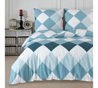 Buymax® Copripiumino Singolo 155x220 100% Cotone 2 Pezzi Copripiumino - Set di Biancheria da Letto 155 x 220cm 1 x Federa 80x80cm, Copripiumino Renforcé ÖKO-TEX con Cerniera
