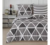 Buymax® Copripiumino Singolo 155x220 100% Cotone 2 Pezzi Copripiumino - Set di Biancheria da Letto 155 x 220cm 1 x Federa 80x80cm, Copripiumino Renforcé ÖKO-TEX con Cerniera