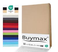 Buymax® Lenzuolo con Angoli per Topper Matrimoniale 180x200 cm - 100% Cotone Jersey, Zibell-o, per Materassi fino a 12 cm di Altezza