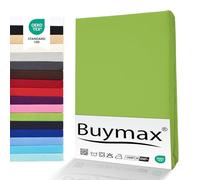 Buymax® Set 2 Pezzi Lenzuolo con Angoli Matrimoniale 160x200 cm in 100% Cotone Jersey - Colore Mela Verde, per Materassi fino a 25 cm di Altezza