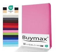 Buymax® Set 2 Pezzi Lenzuolo con Angoli Matrimoniale 160x200 cm in 100% Cotone Jersey - Colore Rosa Antico, per Materassi fino a 25 cm di Altezza