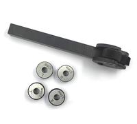 Buyohlic 2 ruote pivot testa zigrinatura modello 1/2" gambo quadrato con zigrinature extra (passo 1,0 mm)