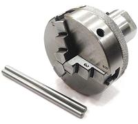 Buyohlic Adattatore mandrino per tornio collega 3/4" x 16 TPI a M14 X 1 mandrini filettati (mandrino autocentrante a 3 ganasce da 65 mm)