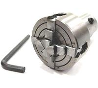 Buyohlic Adattatore mandrino per tornio collega 3/4" x 16 TPI a M14 X 1 mandrini filettati (mandrino indipendente a 4 ganasce da 70 mm)