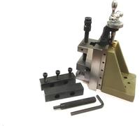 Buyohlic Attacco per fresatura per tornio, 125 mm x 100 mm, base fissa con morsa per rettifica a ganascia da 60 mm, macchine utensili