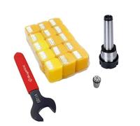 Buyohlic ER11 - Set di 15 pinze per fresatura (gamma 1 mm - 1/8 di pollice) con chiave (barra di traino MT3)