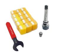 Buyohlic ER11 - Set di 15 pinze per fresatura (gamma 1 mm - 1/8 di pollice) con chiave (MT3 TENG STYLE)