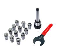 Buyohlic ER16-12 pezzi Set di pinze gamma 1/32-3/8" fresatura pinza adottatore con chiave (MT2 DRAWBAR)