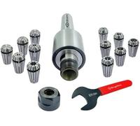 Buyohlic ER16 - Set di 12 pinze (gamma 1/32-3/8") Centro girevole con chiave (cono Morse (MT3))